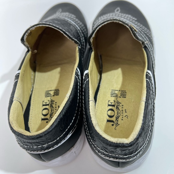 JOE EXCLUSIVE SHOES womens slip-on flats embossed casual shoe size 10 black NWOB - Picture 8 of 11
